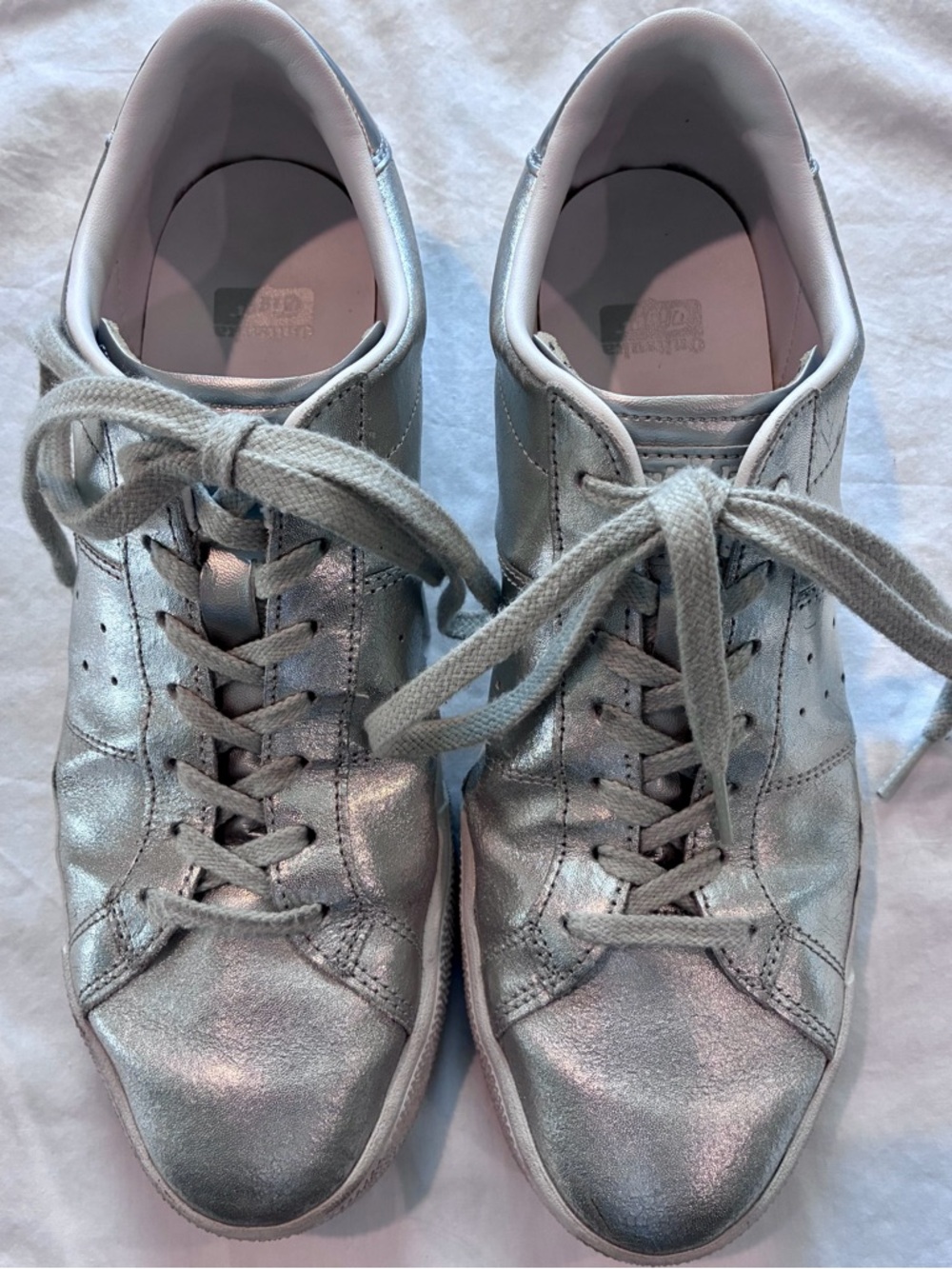 Onitsuka tiger by ASICS lawnship 3.0 Metallic Silver Women's Sneakers (US 11)